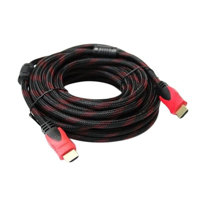 Kabel HDTV Serat Jaring 1.5m 3m 5m Full HDmi 3D Braided Nylon