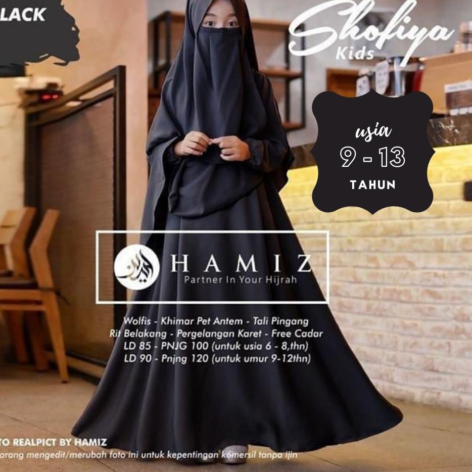 BARANG TERUPDATE V86 Gamis Muslim Anak Perempuan Umur 7 - 15 Tahun Terbaru | Baju Anak Muslim Set Hi