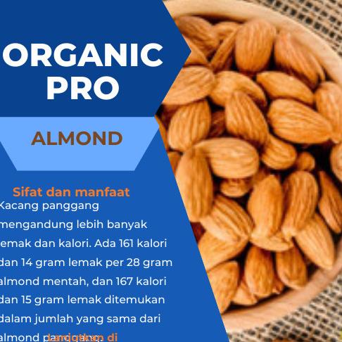 ALMOND ,KACANG ALMOND MENTAH 1KG