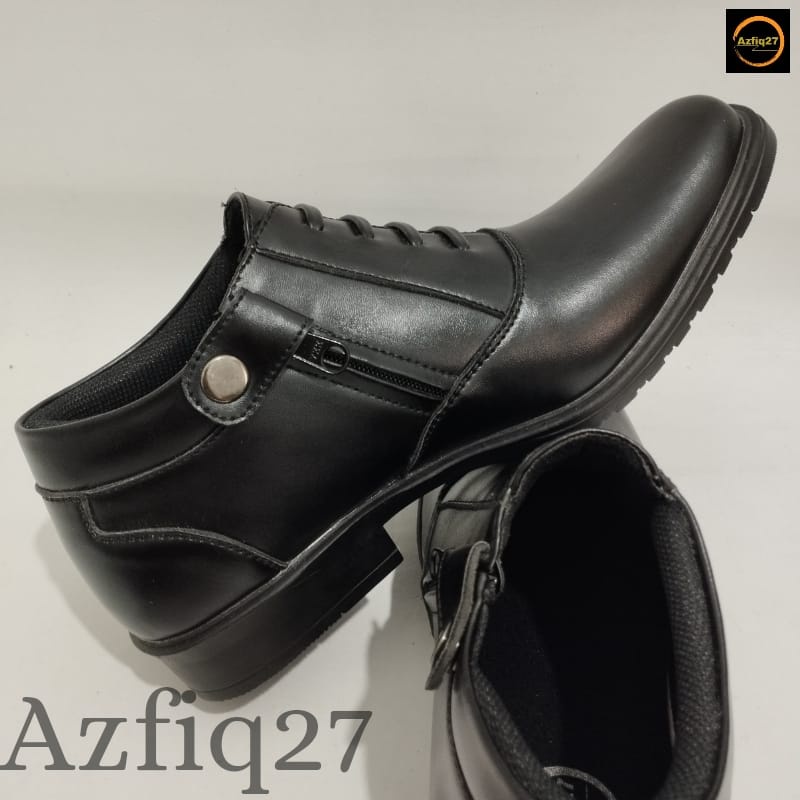 Sepatu Pdh TNI POLRI SECURITY Dop Model Terbaru Tali Mati Pengencang Resleting YKK Azfiq27 #7 Dop