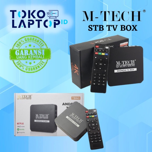 M-Tech Set Top Box STB Android TV Box TB60 4K Ultra HD WiFi