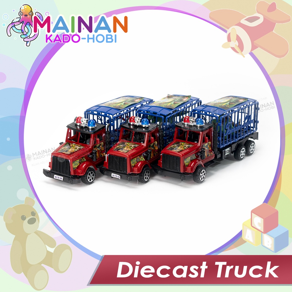 HADIAH MAINAN ANAK MINIATUR DIECAST TRUCK ANIMAL HEWAN DINOSAURUS