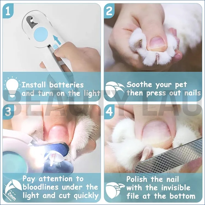 GUNTING KUKU KUCING LED KIKIR KUKU KUCING PET NAIL CLIPPER PEMOTONG KUKU KUCING PREMIUM GROOMING HEWAN