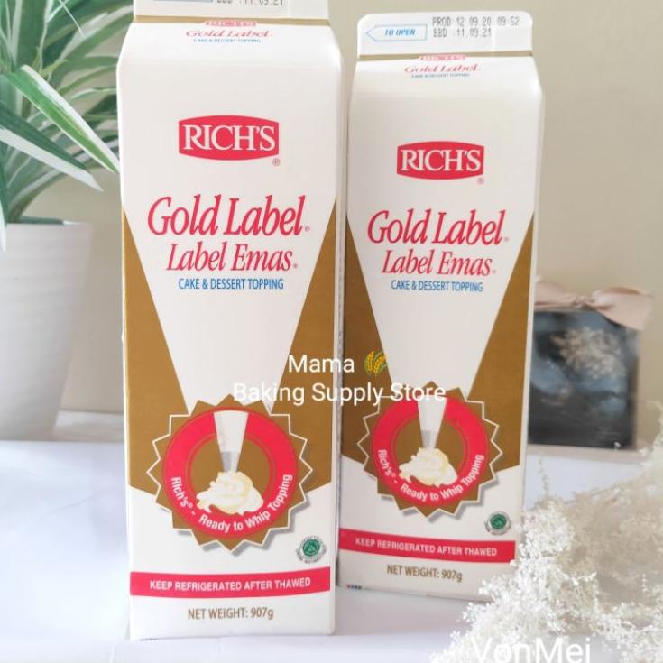 

➦ RICH'S RICH RICHS GOLD WHIPPING CREAM KRIM TOPPING ✦