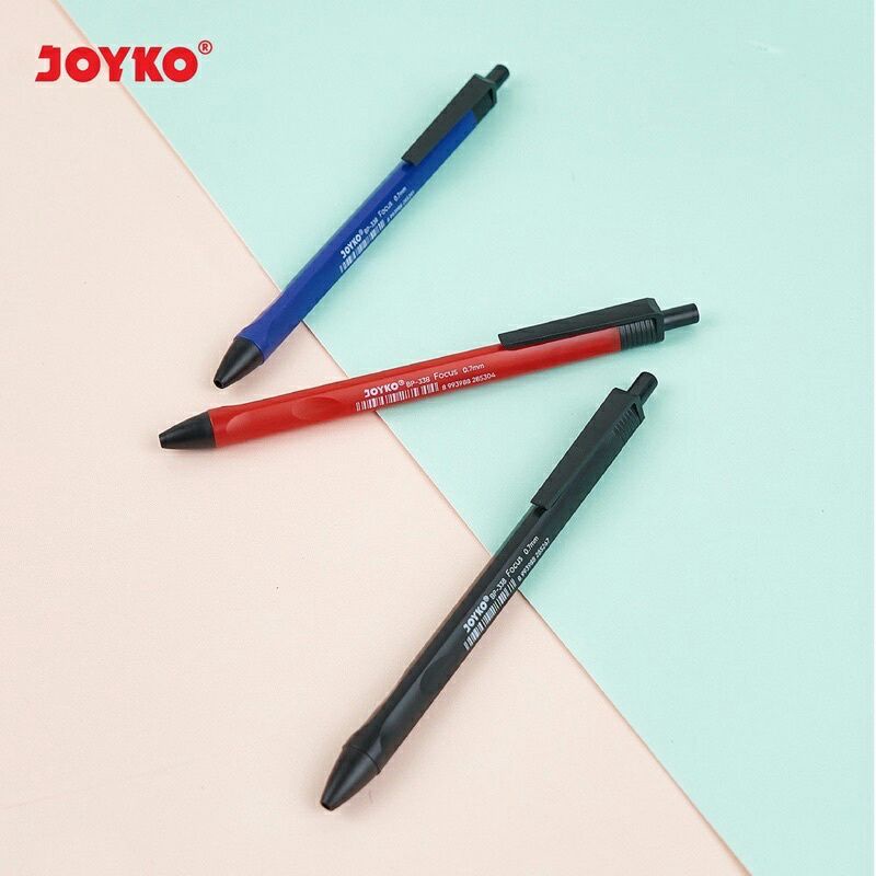 

Pulpen Joyko 3 Warna|| Ballpoint Joyko Bp_338 Focus O.7.MM