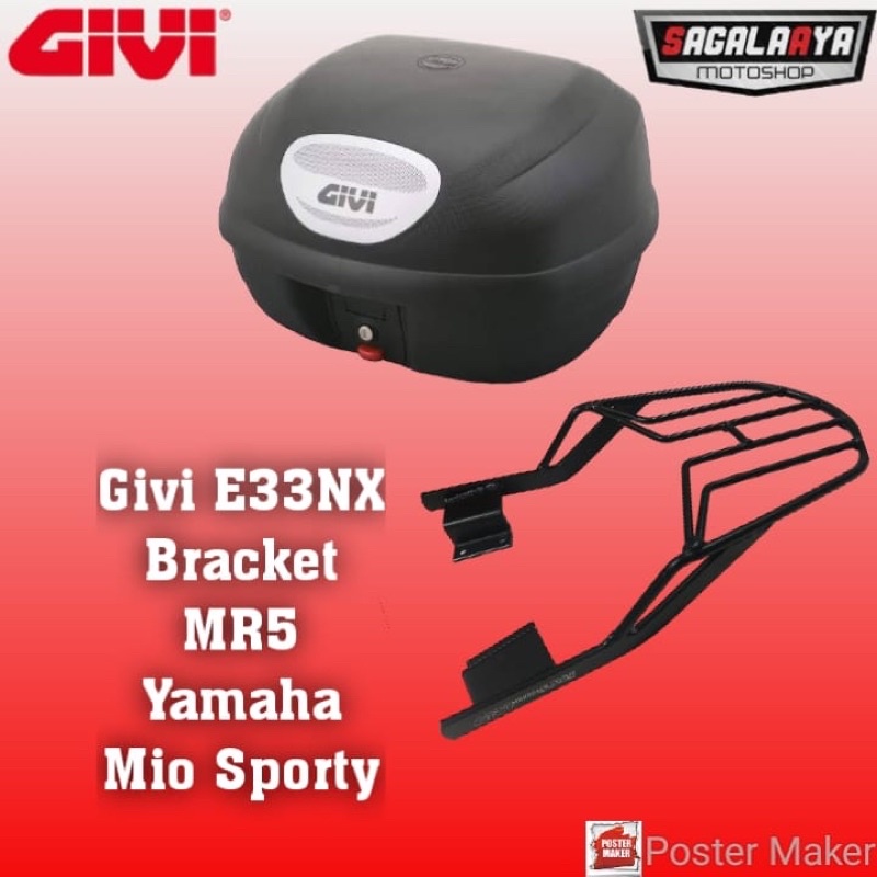 Givi E33 E33NX Bracket Box Givi MR5 Yamaha Mio sporty