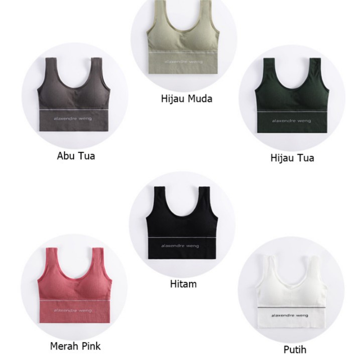 Bra Sport Gym Aw Kode B500 Bra Tanpa Kawat