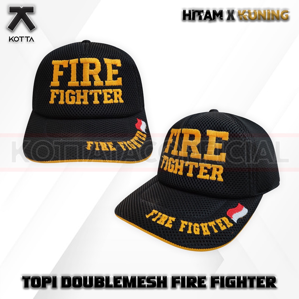 Topi Jaring Fire Rescue - Topi Jala Damkar - Topi Jaring Fire Fighter - Topi Damkar