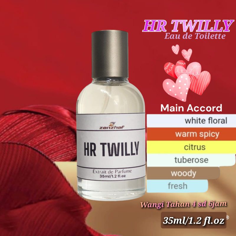 PARFUM WANITA TAHAN LAMA EDP EDT DAN EXTRAIT HR TWILLY 35ML