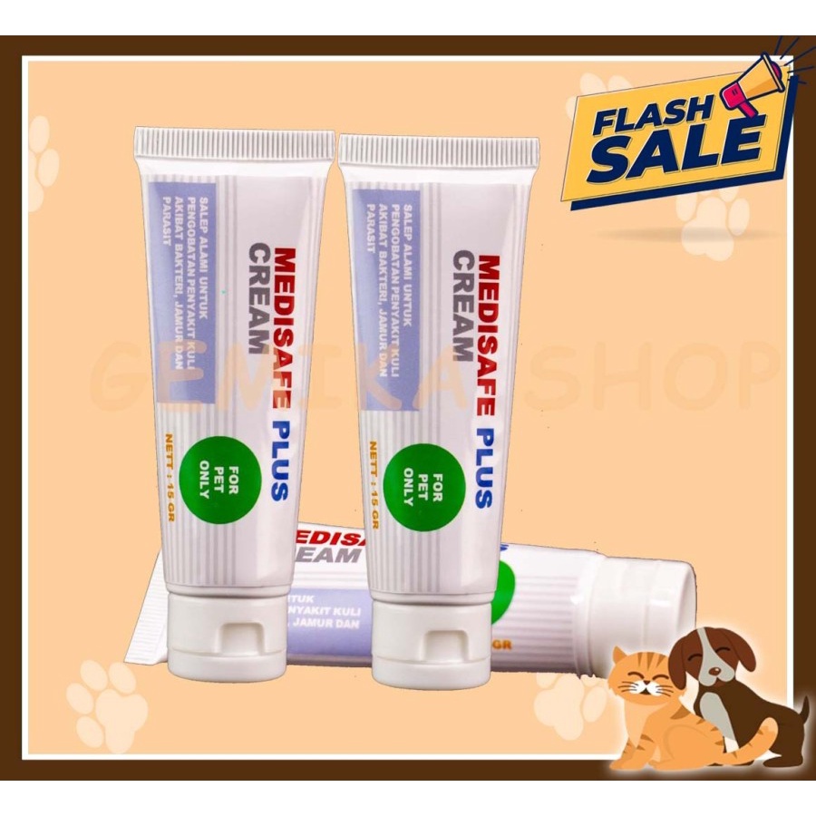 MEDISAFE PLUS CREAM 15GR - OBAT KUDIS, JAMUR, CALAX DAN IRITASI HEWAN