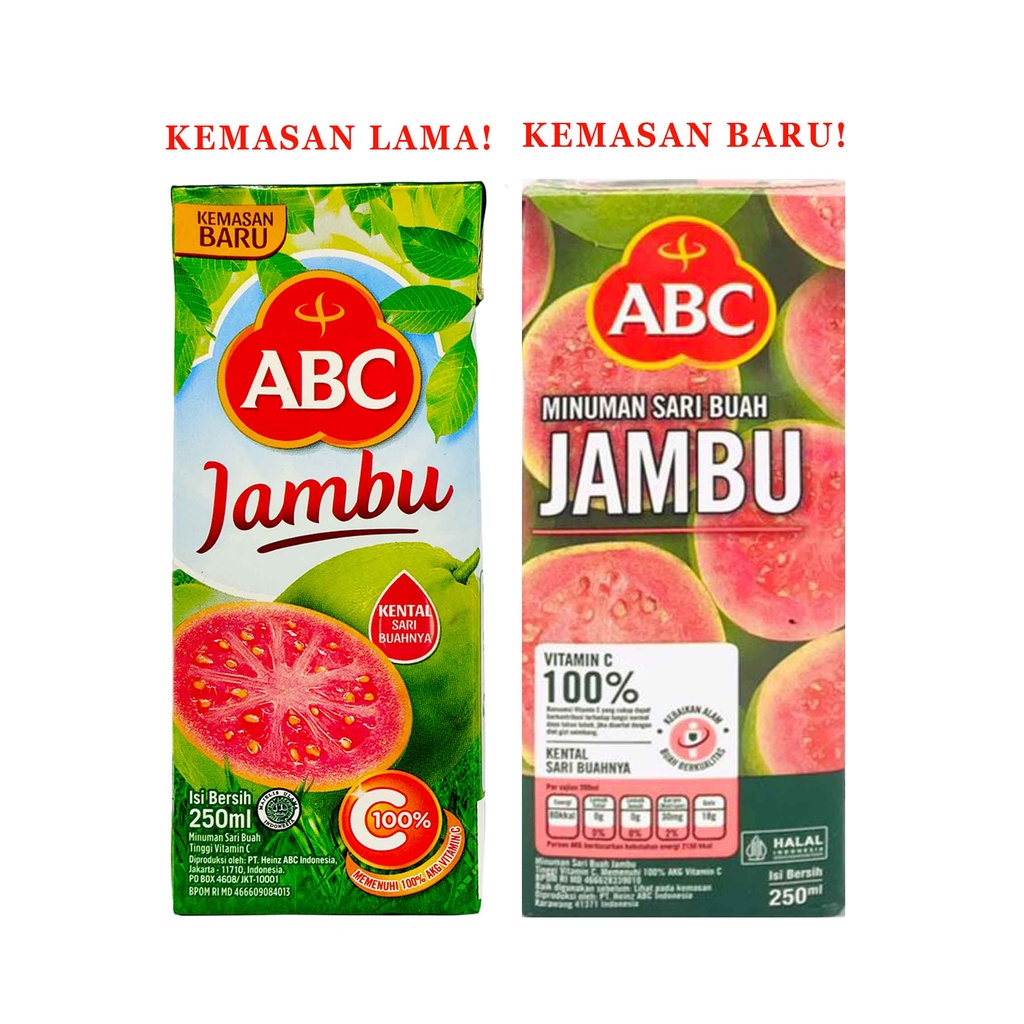 Minuman Sari Buah * ABC Juice Jambu * Rasa Jambu * 250ml