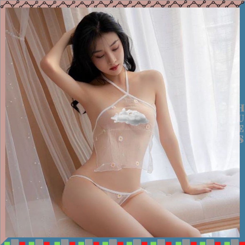 HUES.ID Lingerie Pakaian Dalam Wanita Erotis Transparan Set Baju Tidur Lenceria Erotica 3088