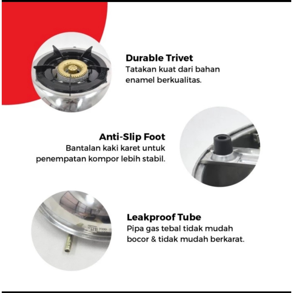 MASPION MKG-201SSHF Kompor Gas 1 Tungku