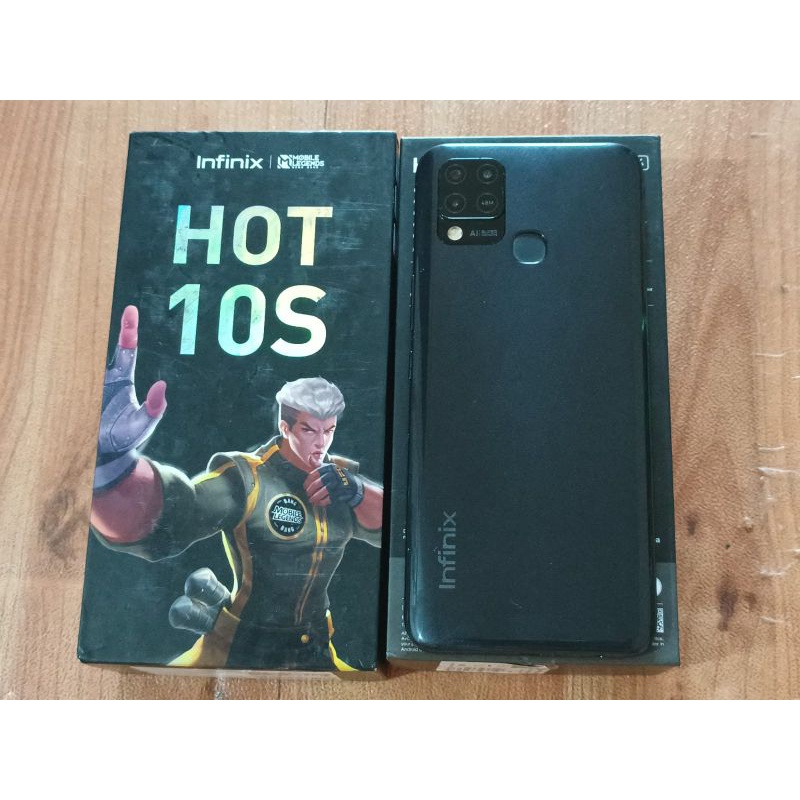INFINIX HOT 10S 4/64 SECOND MULUS FULLSET ACC LENGKAP