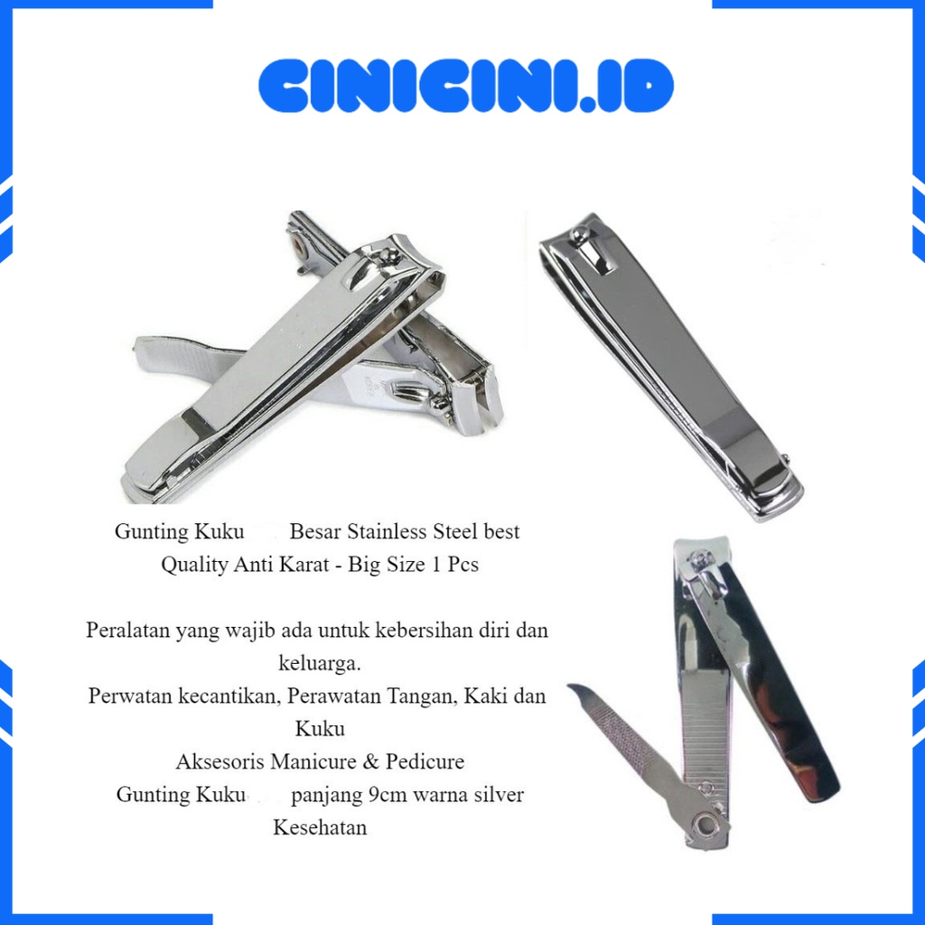[ Cinicini ] Gunting Kuku Besar Stainless
