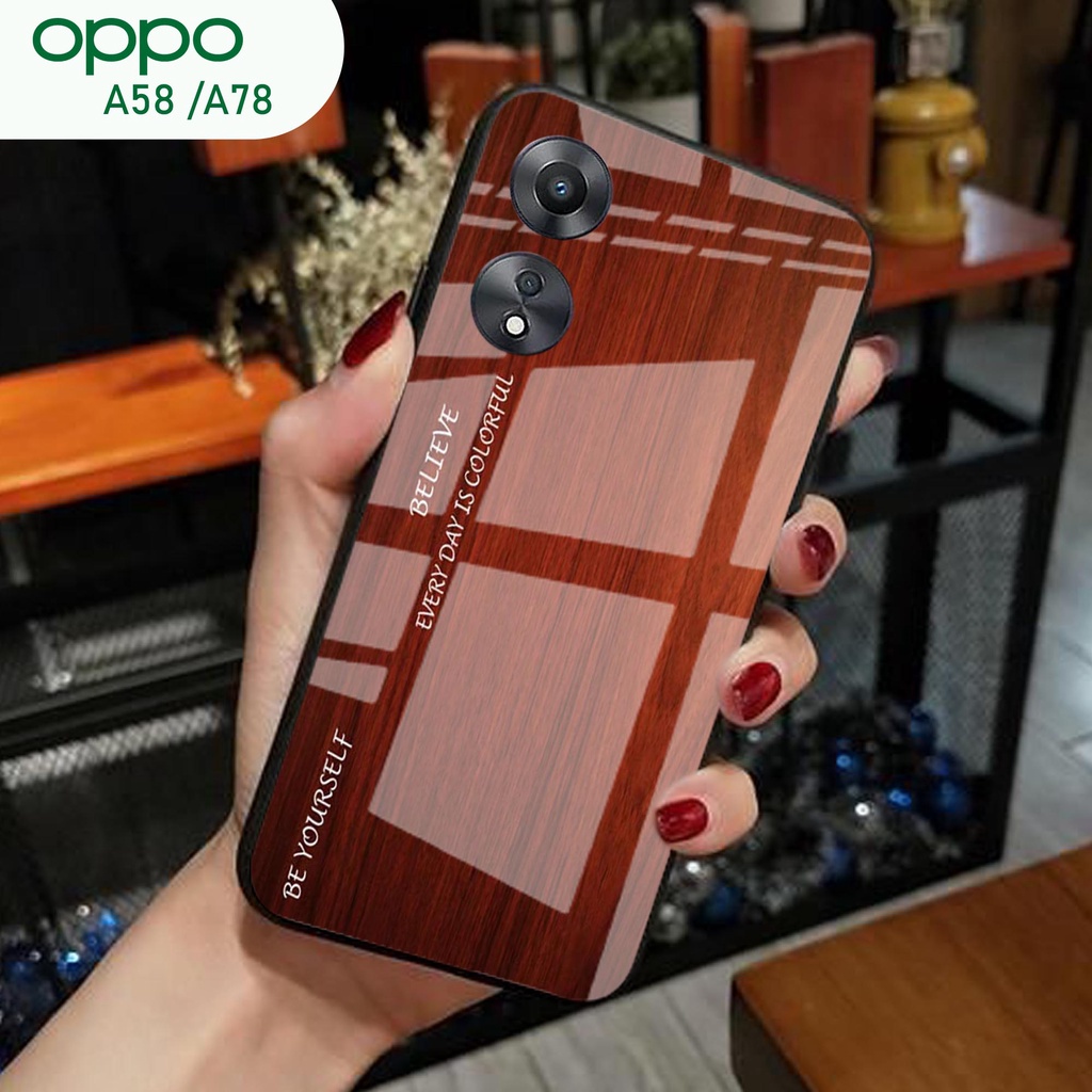 [A18] Case Oppo  A58 / A78 - Softcase Kaca Kilau Oppo A58 / A78 / Casing Handphone Oppo A58 / A78 - 