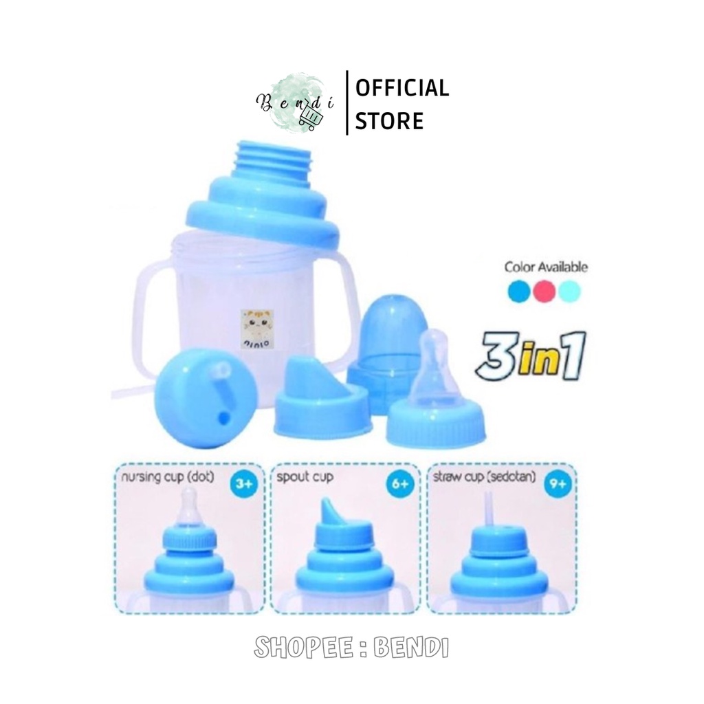 NINIO Botol Susu 3in1 Training Cup 180 ml - Botol Susu