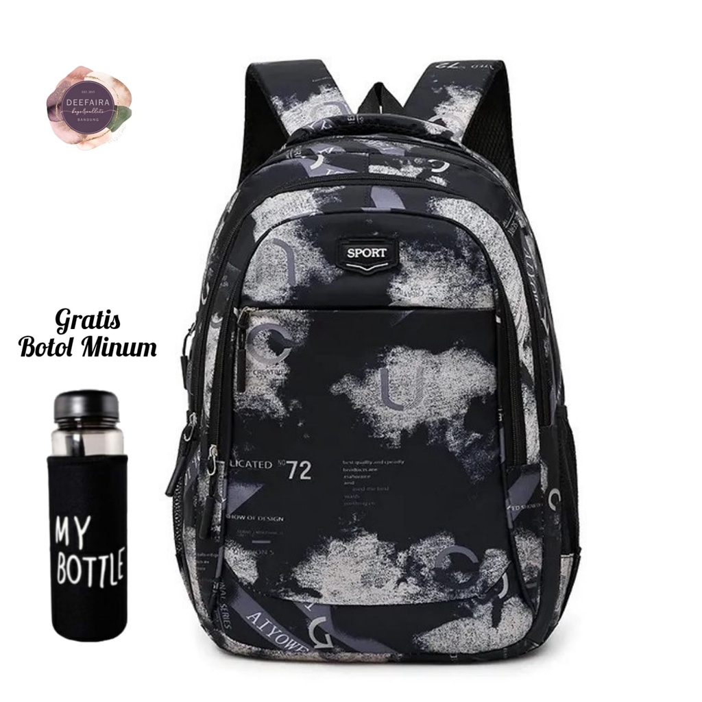 Tas Ransel Anak Laki Laki Untuk Sekolah Sd Smp Sma Model Xvx Camo Free Botol Minum