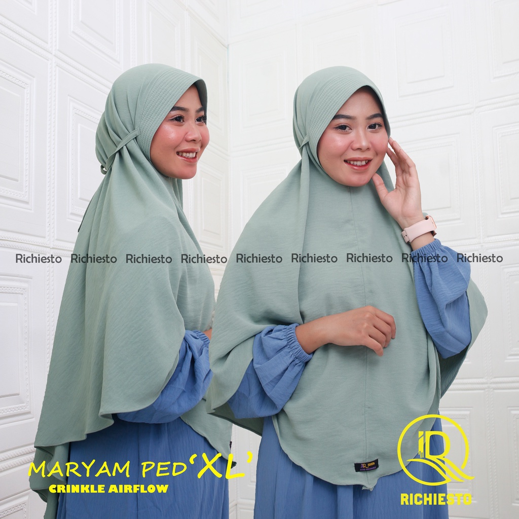 Hijab Bergo Maryam Pet Crinkle Airflow M L XL