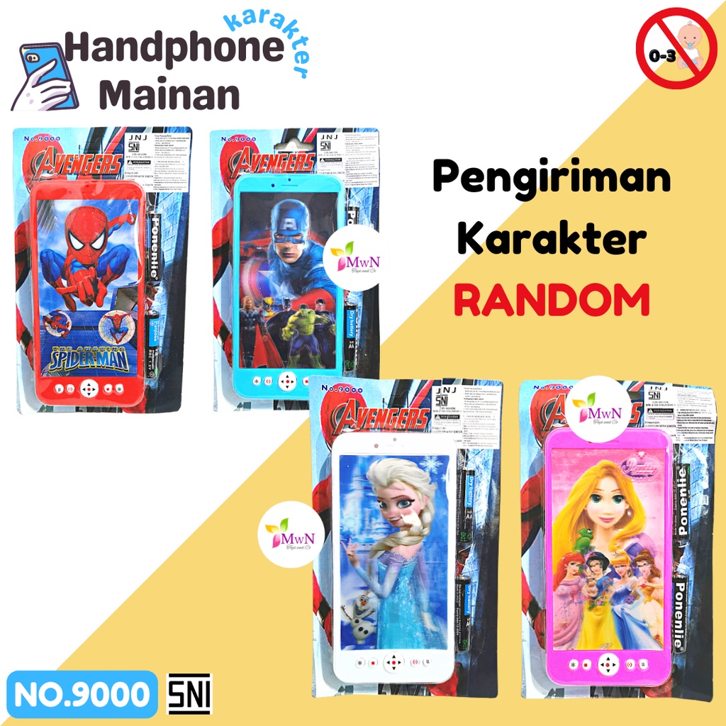 MWN Mainan Anak Handphone Dengan Karakter No.9000