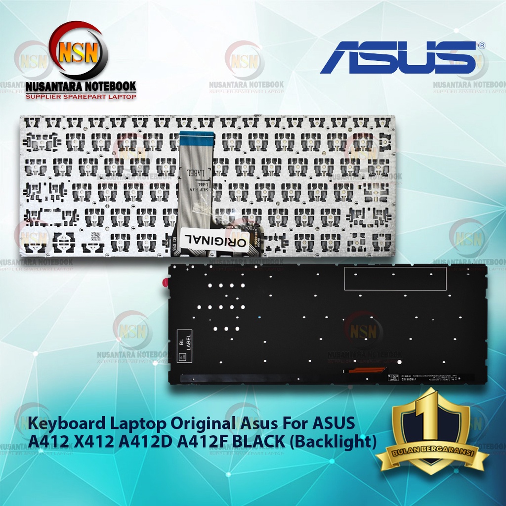 Keyboard Original Laptop Asus For ASUS A412 X412 A412F Backlight (Black)