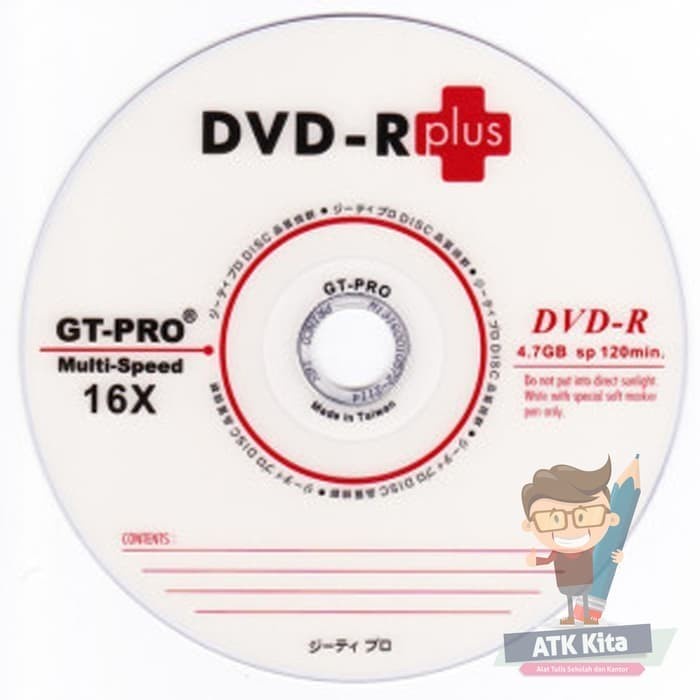 GT PRO DVD-R PLUS 4.7GB (50 pcs) Original