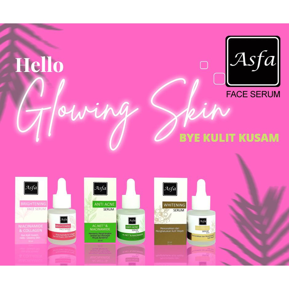 READY ASFA FACE SERUM 20ML BPOM | serum wajah | brightening | acne serum | gold serum | serum glowing wajah