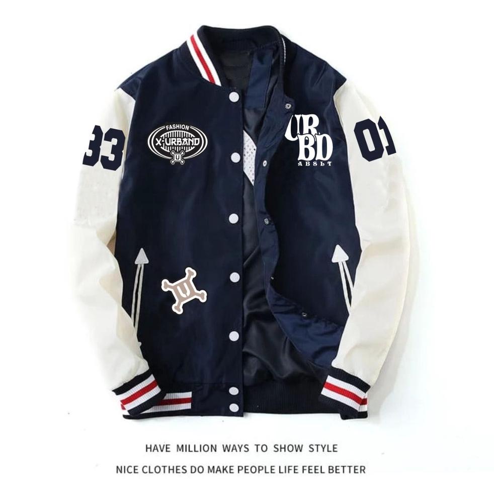 LANGSUNG ATC X Urband Absolute Jaket Varsity Waterproof Baseball Bordir Pria Wanita A218