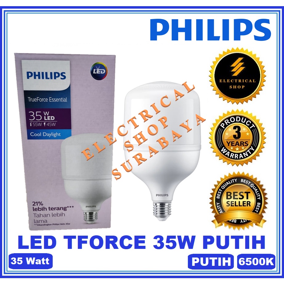 PHILIPS LAMPU LED TRUEFORCE 35W 35 W WATT PUTIH (GARANSI &amp; HARGA GROSIR) TFORCE ESS ESSENTIAL