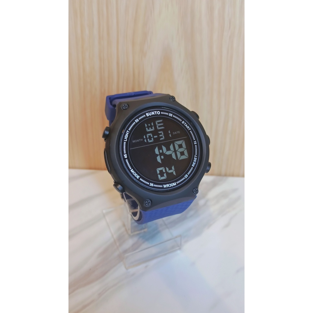 COD - Jam Tangan couple Pria Wanita Sunto Skymax Digital Rubber Sporty Bisa berenang