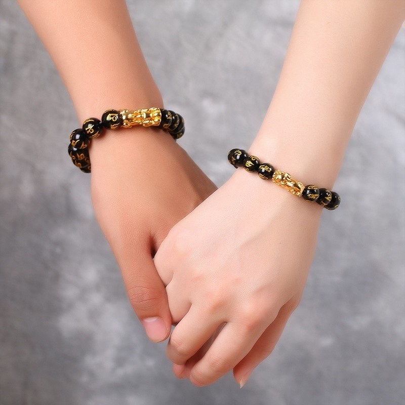 Gelang Pixiu hitam Motif Gelang keberuntungan Pixiu