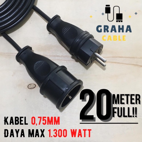 Ready Sambungan Kabel Listrik (Extension) 20 Meter