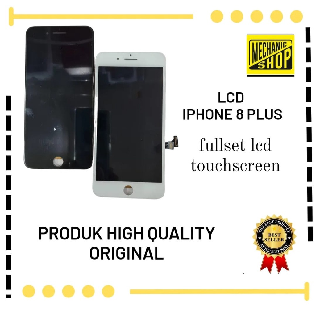 LCD IPHONE 8 PLUS / IPHONE 8+ FULLSET BLACK TOUCHSCREEN