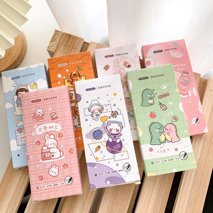 

[QGH] PULPEN GEL MOTIF LUCU ISI 6PCS 0.5MM / BALLPOINT GEL MOTIF FS ↔Baru