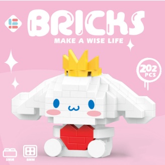 Mainan Balok Susun Sanrio kuromi Mainan Anak Mainan Edukasi DIY 3DPuzzle Nano Block