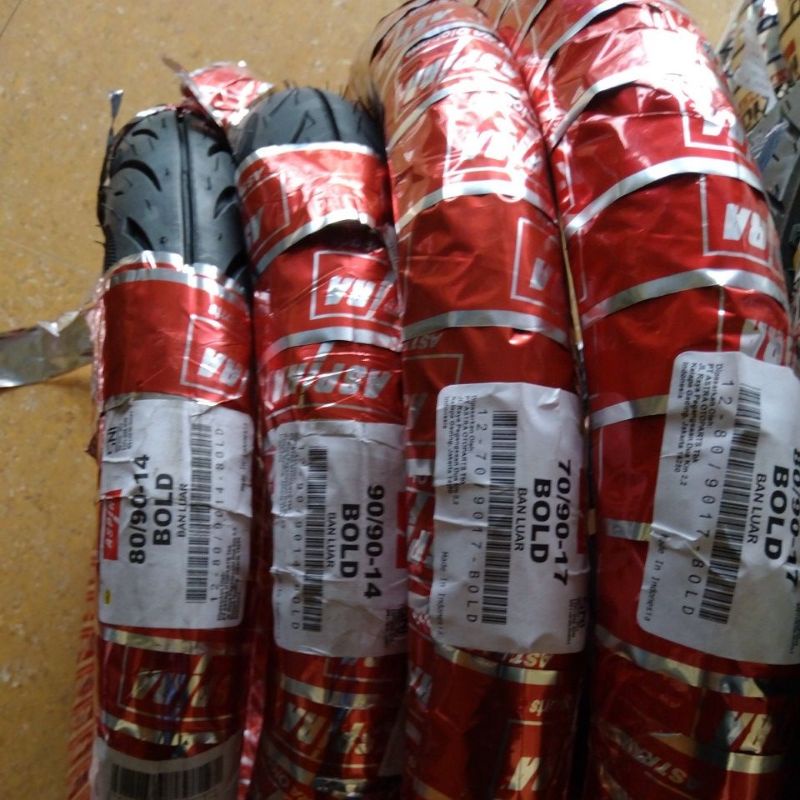 BAN ASPIRA BOLD TUBETYPE (70/90 - 80/90 - 90/90 RING 14 17) TT TUBE TYPE BAN LUAR MOTOR ORIGINAL AST