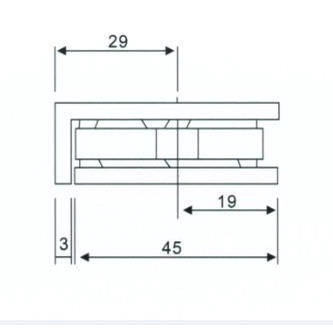 Glass Clip U Ocius OGC 008