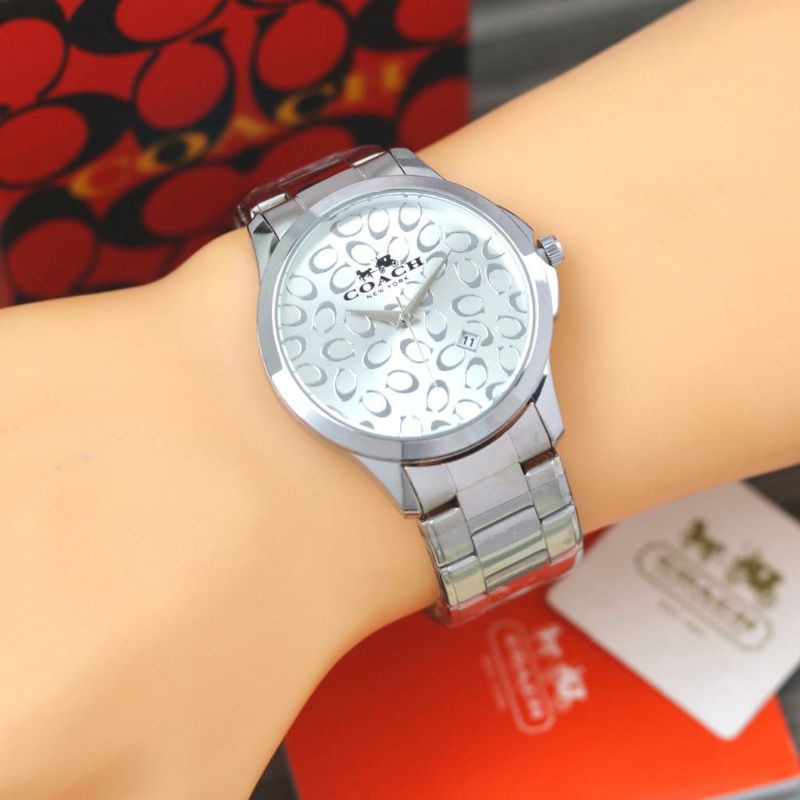 JAM TANGAN COACH RANTAI STAINLISS STEEL PRIA WANITA FASHION TERLARIS