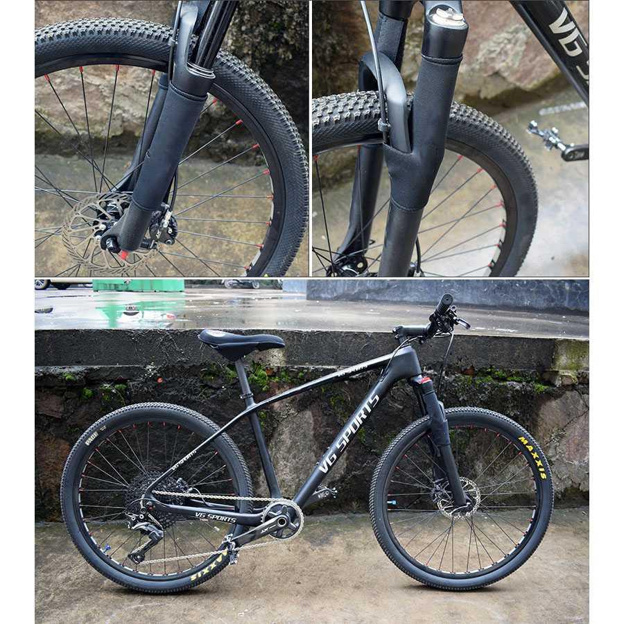 Pelindung Per Suspensi Sepeda Protective Pad Frame Wrap Cover Bike 2PCS - EF2 - Black