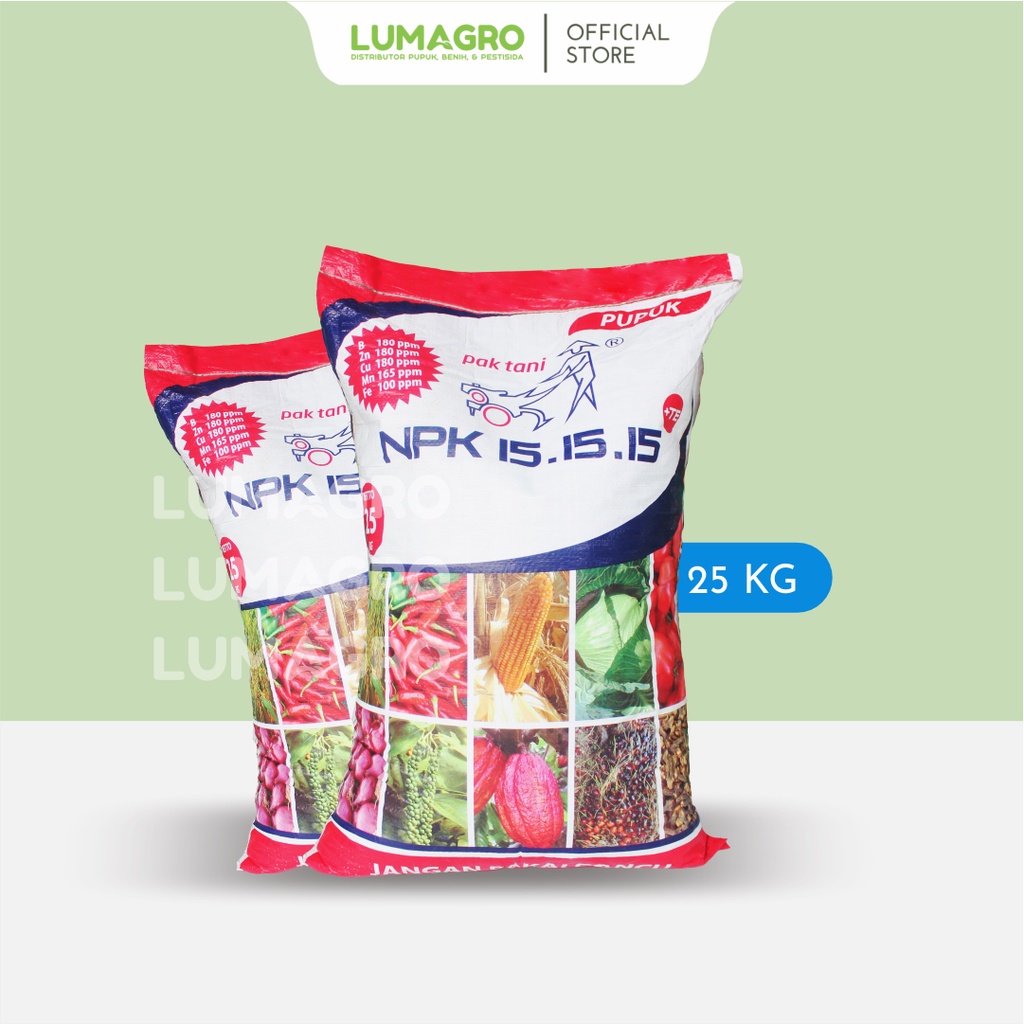 Pupuk NPK Merah Pak Tani 151515 TE 25kg Pertumbuhan Daun Pengganti Phonska Subsidi Saprotan Utama