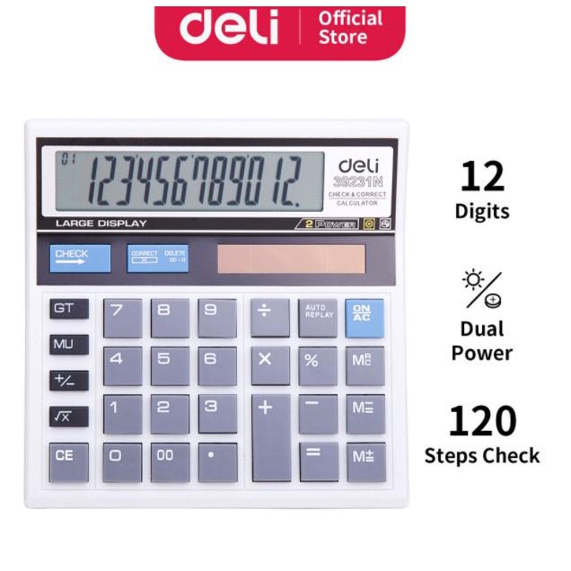 

DELI Kalkulator Meja 12 Digit Garansi 3 Tahun W39231N
