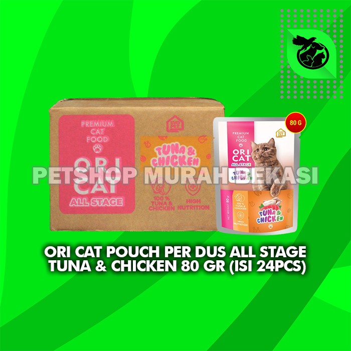 Makanan Basah Kucing Ori Cat Pouch All Stage WetFood Grosir Dus 24Pcs