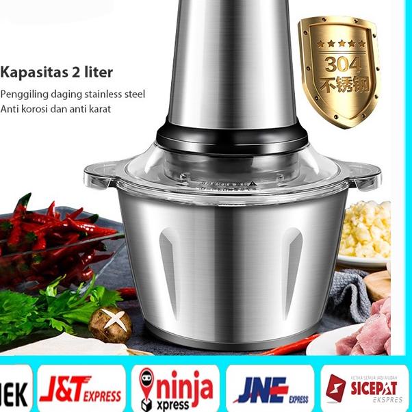 ♜ [ORIGINAL] BLENDER DAGING STAINLESS 2L / CHOPPER BLENDER DAGING PENGGILING / MEAT BLENDER ELEKTRIK