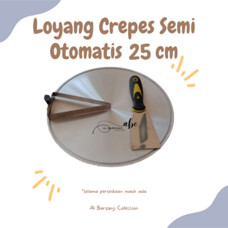 Loyang Crepes 25cm Semi Otomatis | Alumunium Anti Lengket