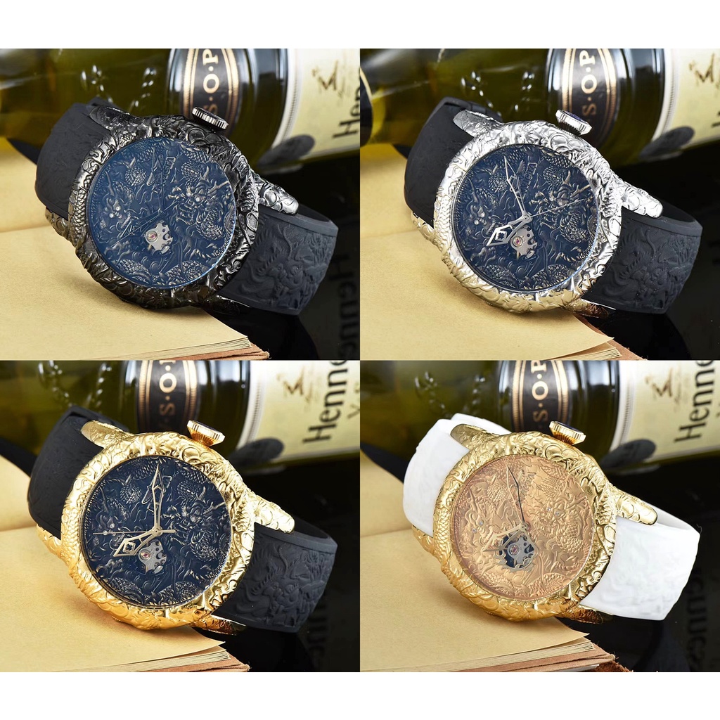Jam Tangan Pria Big Size INV**TA S1 Rally Dragon Rubber Automatic