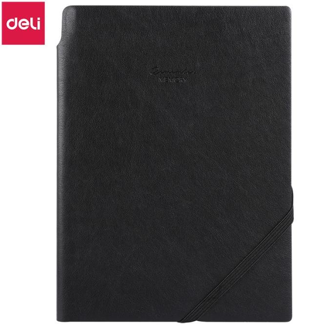 

Deli Leather Cover Notebook Buku Catatan Agenda Kulit A5 96 Lbr En130L