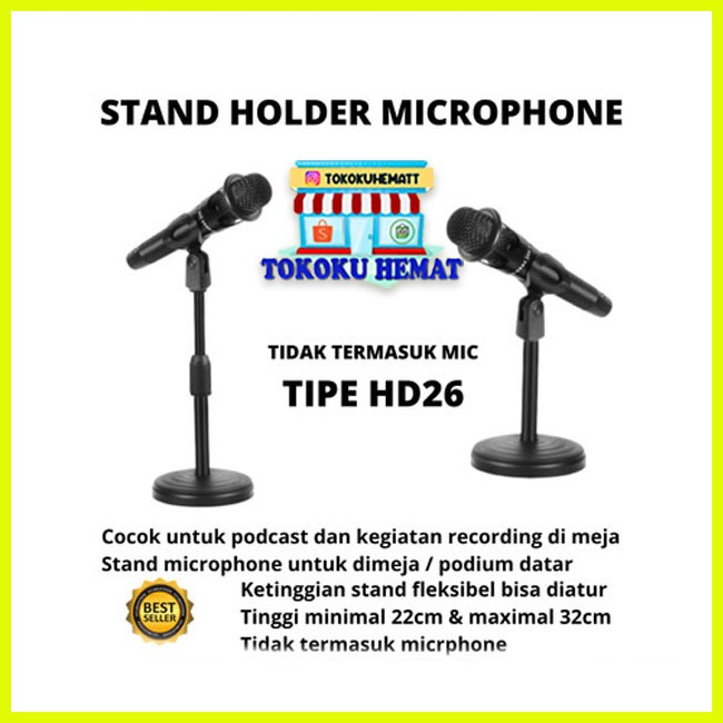 STAND MICROPHONE STAND MIC HOLDER STAND HOLDER MIC PORTABLE BROADCASTING