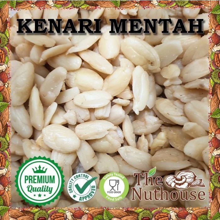 100gr Kenari Nuts RAW Whole / Kacang Kenari Mentah Utuh