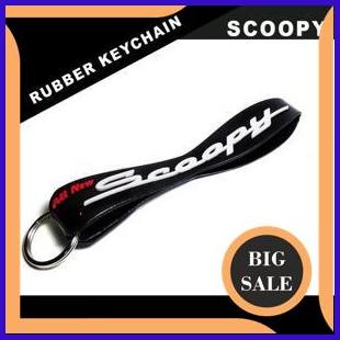 GANTUNGAN KUNCI MOTOR SCOOPY KARET ELASTIS PANJANG MOTIV 3D TIMBUL KEREN UNIK SIMPLE KANCING UNIK 1M