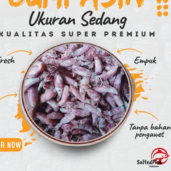 

☜ Cumi Asin Semi Kering Telur 1kg Kualitas Super Premium ✿